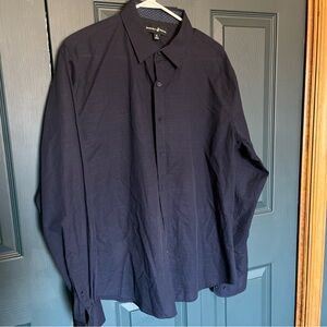 Beverly Hills Polo Club Men’s Xl Button Down Shirt Navy Blue Excellent Condition